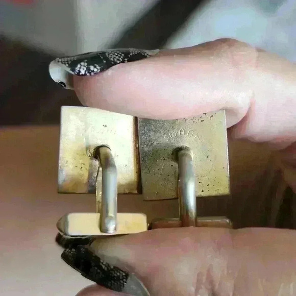 Snowflake Vintage Swank Cufflinks - Picture 2 of 4